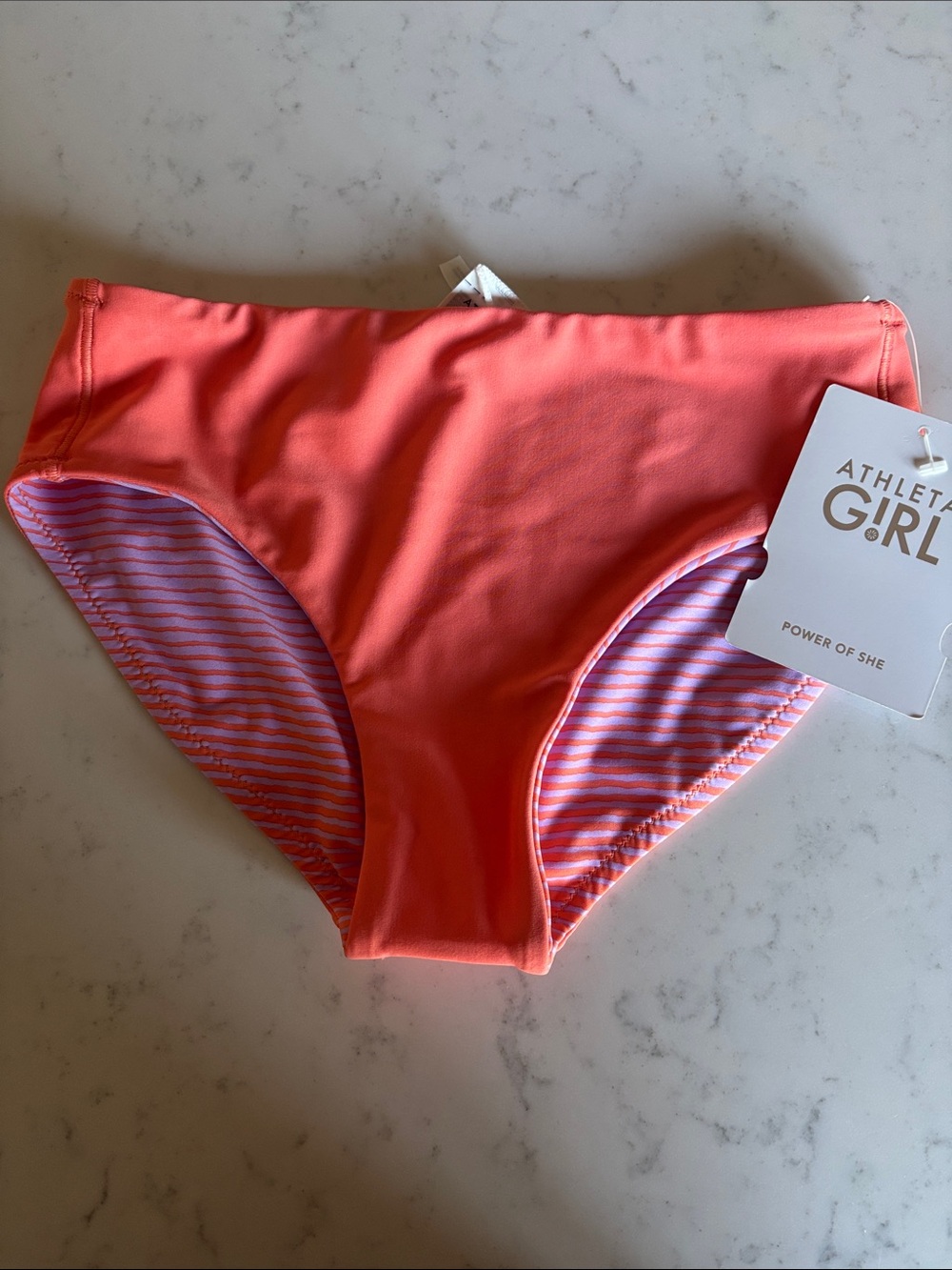 Athleta Girl Reversible Mid Rise Swim Bottom